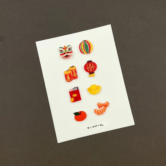 日日野餐 PIKNIK ピアス／イヤリング 金元宝＋紅包（ホンバオ）｜日日野餐 PIKNIK 耳環／耳夾 過年系列 金元寶＋紅包袋