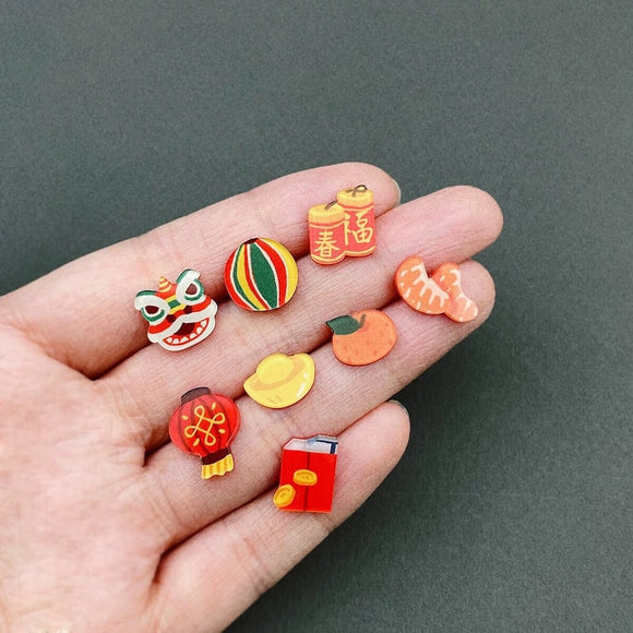 日日野餐 PIKNIK ピアス／イヤリング 金元宝＋紅包（ホンバオ）｜日日野餐 PIKNIK 耳環／耳夾 過年系列 金元寶＋紅包袋