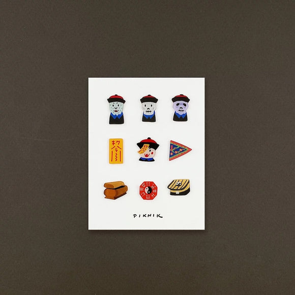 日日野餐 PIKNIK ピンバッジ キョンシー＋符｜日日野餐 PIKNIK 別針（徽章） 乖巧殭屍貼符咒