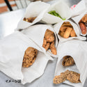 台湾 レトロな耐油紙袋（女の子柄・揚げ物用） 10枚セット｜炸物袋 香雞排袋 防油紙袋 10個入