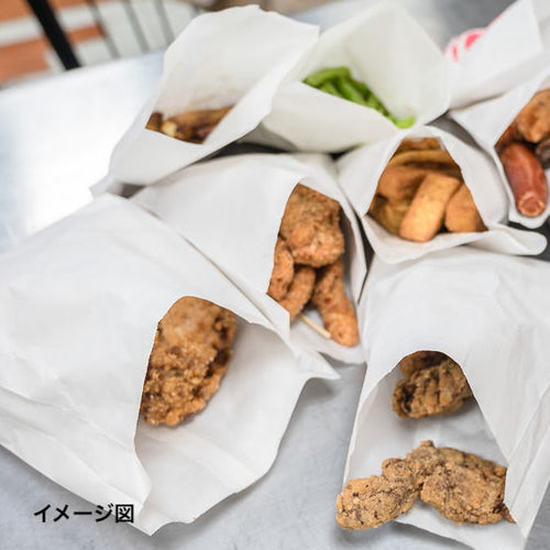 台湾 レトロな耐油紙袋（女の子柄・おいしい・日本語・揚げ物用） 10枚セット 駄菓子袋｜炸物袋 防油紙袋 10個入