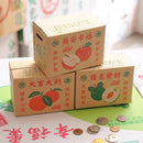 ミニチュア台湾果物ダンボール（大根／柿／みかん／台湾パイナップル／りんご／台湾ナツメ）6種類から選べる｜迷你台灣水果紙箱（好禮箱送禮物盒）（菜頭／柿子／橘子／鳳梨／蘋果／棗子）