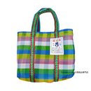 台湾製 チェック柄 ナイロンバッグ (茄芷袋)｜XSサイズ｜彩格款 茄芷袋