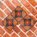 台湾マジョリカタイル柄 キーホルダー型 台湾交通系ICカード 暗花浮影（アンファフエイエ）｜台灣花磚造型悠遊卡