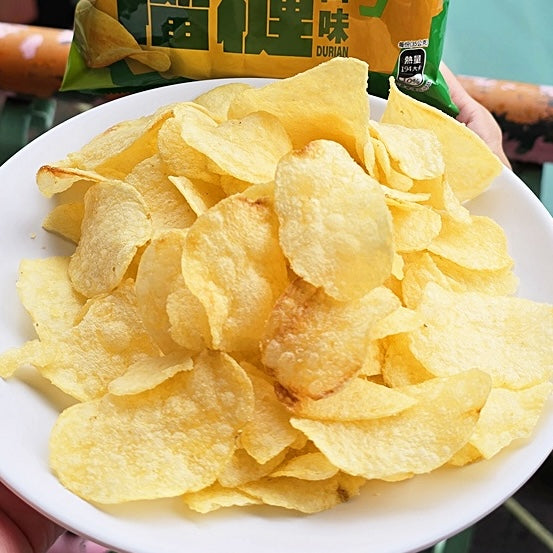 台湾 Lays レイズ 楽事 ポテトチップス ドリアン風味｜樂事 榴槤口味洋芋片 70g