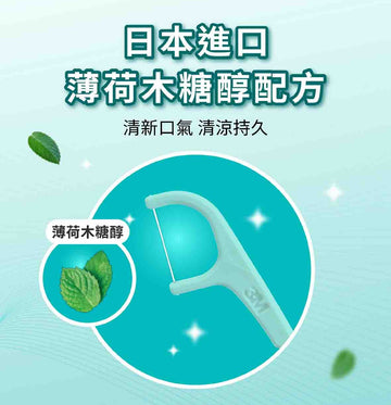 台湾 3M デンタルフロスピック ミント（キシリトール配合）ケース付 156本｜台灣3M細滑牙線棒薄荷木糖醇盒裝156支｜台湾製