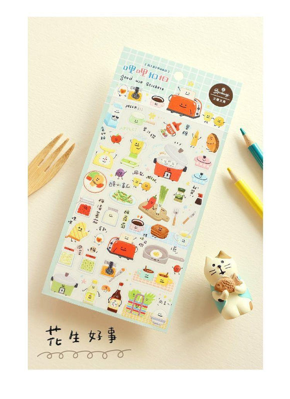 RIRIKOKO 台湾食品テーマ 透明ステッカー （台湾製）｜哩哩扣扣 好煮藝 透明手帳貼紙