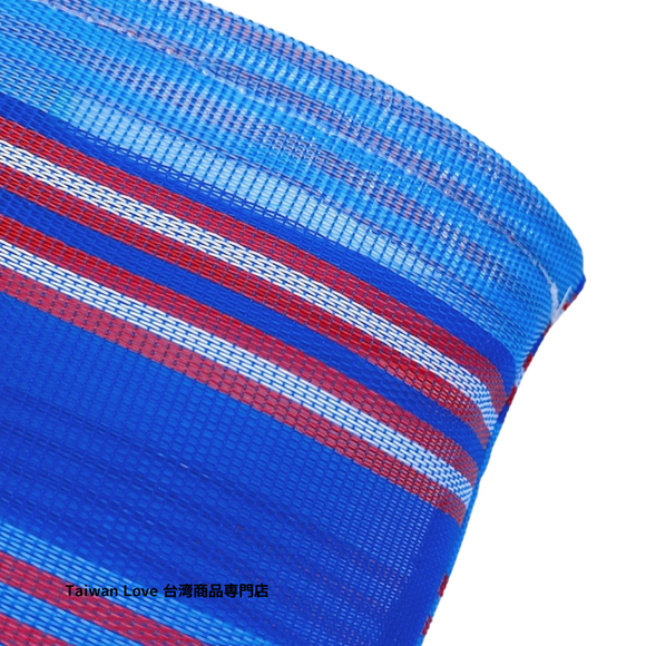 台湾製 ブルーボーダー柄 漁師網 ナイロンバッグ (茄芷袋)｜XSサイズ｜藍色線條款 茄芷袋