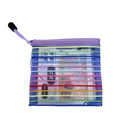 カラーボーダー メッシュポーチ（10.5x10cm）｜橫條紋彩色網格袋-4