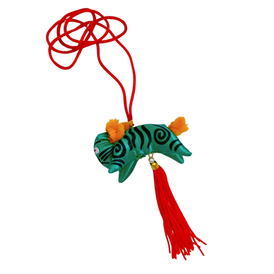 レトロ 虎の吊るし飾り（緑）｜復古懷舊老虎掛飾（綠）