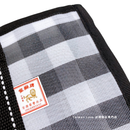 台湾製 チェック柄 モノトーン（ブラック・ホワイト） ファスナー・内ポケット付き 漁師網 ナイロンバッグ トートバッグ (茄芷袋)｜黑白格紋 茄芷袋 A4資料袋 拉鍊款