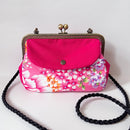 Hakka Rainy 客家花布 がま口ショルダーバッグ（大）｜方形口金肩背包（大）｜台湾花布