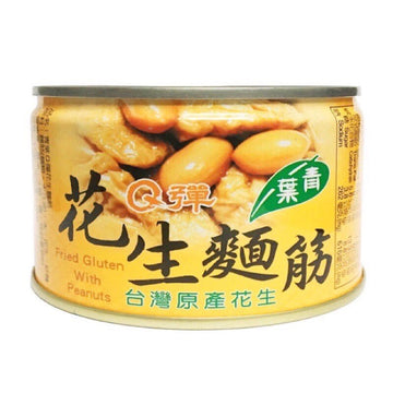 〈3缶セット〉青葉もちもち食感 湯葉の甘煮 落花生入り｜青葉Q彈花生麵筋｜170g x3