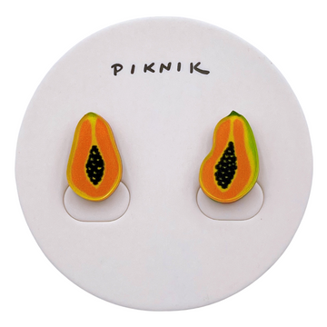 日日野餐 PIKNIK ピアス／イヤリング 台湾パパイヤ｜日日野餐 PIKNIK 耳環／耳夾 台灣水果系列 木瓜