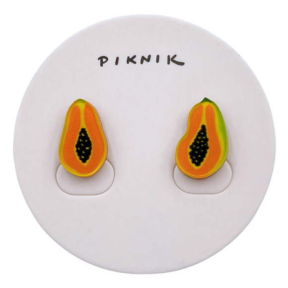 日日野餐 PIKNIK ピアス／イヤリング 台湾パパイヤ｜日日野餐 PIKNIK 耳環／耳夾 台灣水果系列 木瓜