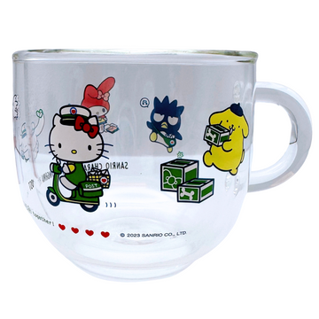 〈数量限定〉中華郵政（台湾郵便局）× サンリオ 心あたたまる二重ガラスコップ｜中華郵政x三麗鷗 溫暖你的心 雙層玻璃杯