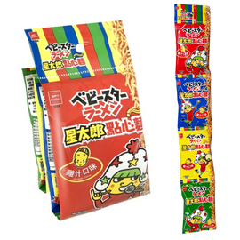 ベビースターラーメン（チキン味）4連｜優雅食 星太郎點心麵小雞汁（串包）｜21g x 4