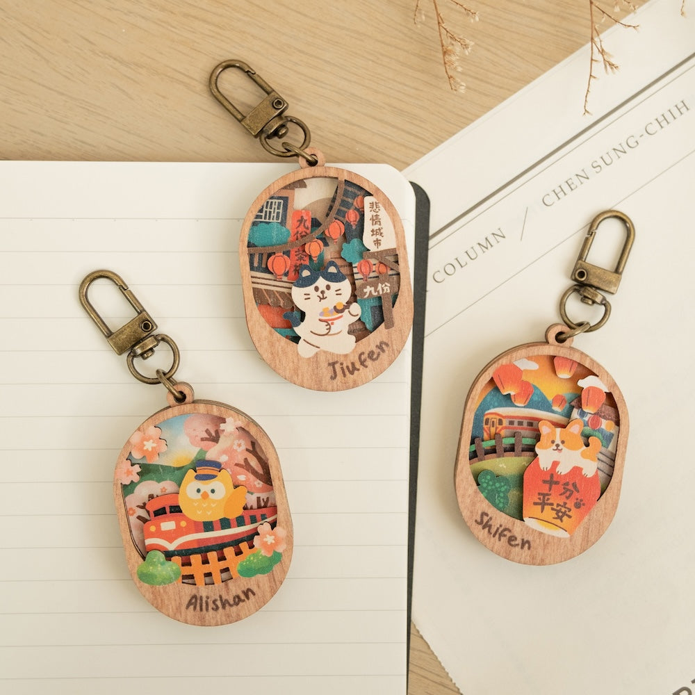 遊木時光 WOOD TIME 台湾ミニ風景 木製ミニ鏡 台北西門町｜台灣微風景