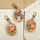 遊木時光 WOOD TIME 台湾ミニ風景 木製ミニ鏡 台湾漁師網バッグ｜台灣微風景木製小物鏡 喵喵茄芷袋-9