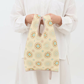 印花楽 折りたたみエコバッグ 花火 パステルシュガー｜可收捲小背心袋 煙火 粉彩糖