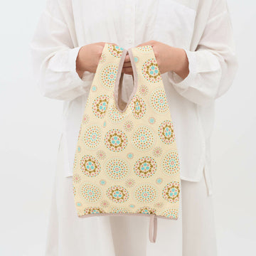 印花楽 折りたたみエコバッグ 花火 パステルシュガー｜可收捲小背心袋 煙火 粉彩糖