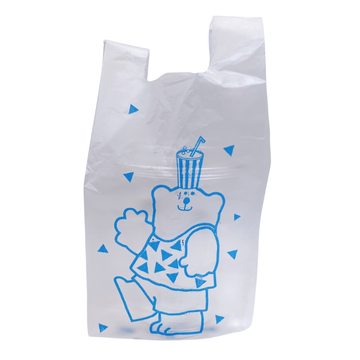 台湾レトロレジ袋 白くま ビニール袋｜台灣復古塑膠袋 北極熊｜11x32cm｜10個入