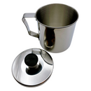 台湾製 ステンレスカップ 蓋付き｜316不銹鋼口杯 （直径8cm／直径9cm）