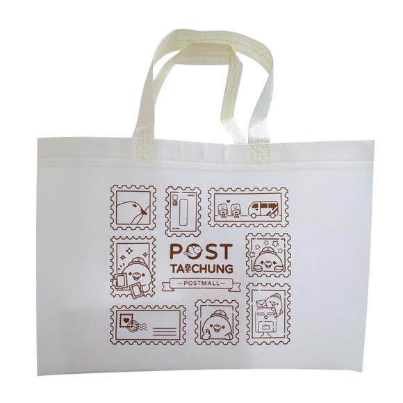 〈数量限定〉中華郵政（台湾郵便局） 台中郵便局限定 ポーポーちゃん プラスチック手提げバッグ｜中華郵政 台中郵局限定 波波鴿 塑膠手提袋