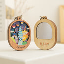 遊木時光 WOOD TIME 台湾ミニ風景 木製ミニ鏡 台湾漁師網バッグ｜台灣微風景木製小物鏡 喵喵茄芷袋-5