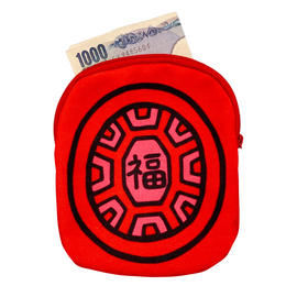 茚 Yin Taiwan 紅亀粿（紅亀餅・アンンクークエ）コインケース（ポーチ・小銭入れ）福（大）｜紅龜粿零錢包 福 大