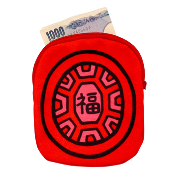 茚 Yin Taiwan 紅亀粿（紅亀餅・アンンクークエ）コインケース（ポーチ・小銭入れ）福（大）｜紅龜粿零錢包 福 大