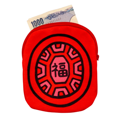 茚 Yin Taiwan 紅亀粿（紅亀餅・アンンクークエ）コインケース（ポーチ・小銭入れ）福（大）｜紅龜粿零錢包 福 大