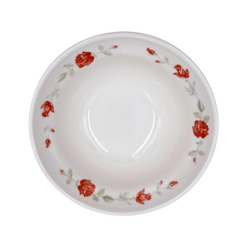 レトロ可愛い 大同磁器 バラ柄 魯肉飯・鶏肉飯用ボウル 飯碗（深め） 直径14.5cm｜大同磁器 4.5吋 天井深碗（玫瑰花）