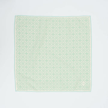 印花楽 風呂敷 レトロ窓ガラス柄 ミストグリーン｜包布巾 玻璃海棠 青霧綠