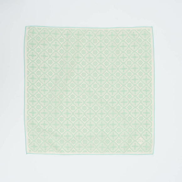印花楽 風呂敷 レトロ窓ガラス柄 ミストグリーン｜包布巾 玻璃海棠 青霧綠