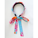 Hakka Rainy 客家花布 パール付きロングリボンカチューシャ｜花布珍珠絲帶髮箍｜台湾花布