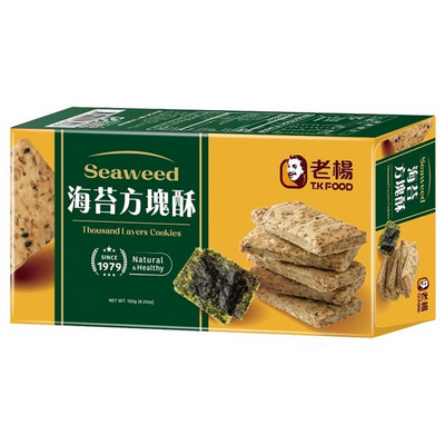 老楊 T.K FOOD 台湾クッキー のり風味｜老楊 海苔方塊酥 120g