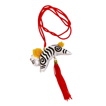 レトロ 虎の吊るし飾り（白）｜復古懷舊老虎掛飾（白）