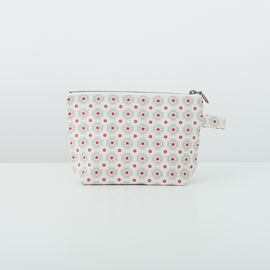 印花楽 台形ポーチ ファスナー付き レトロタイル2号 グレイッシュグレー｜拉鏈梯形收納包 老磁磚2號 雲塵灰色