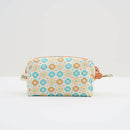 印花楽 長方形ポーチ ファスナー付き レトロタイル2号 ビー玉柄｜拉鏈長方收納包 老磁磚2號 玻璃彈珠