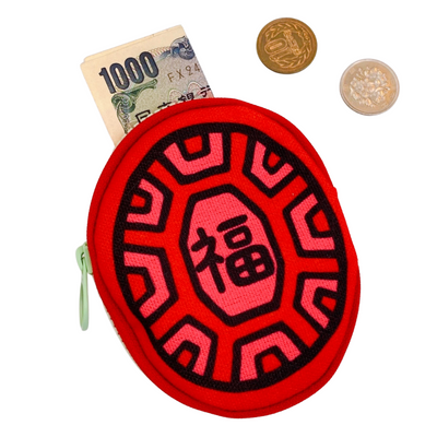 茚 Yin Taiwan 紅亀粿（紅亀餅・アンンクークエ）コインケース（ポーチ・小銭入れ）福（小）｜紅龜粿零錢包 福 小