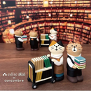 台湾限定 DECOLE×誠品書店 書店員ネコ ミニフィギュア（本を持つ店員）｜台灣限定 DECOLE誠品書店的店員貓公仔（手拿書）