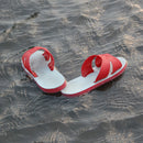 台湾レトロキーホルダー 青白サンダル ミニチュア（レッド）｜台灣懷舊復古鑰匙圈 藍白拖（紅）