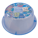 台湾製 レトロ 昔懐かしイラスト柄 透明湯おけ（湖水グリーン・ピンク・ライトブルー）｜台灣製 古早味印花透明浴盆 卡通圖案 （顏色：湖水綠・粉紅・水藍）