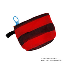 台湾漁師網バッグ地 コインケース（小銭入れ﻿）ボーダー柄（ブラック・レッド）｜茄芷零錢包 紅黑條紋（本体・ファスナーの色はランダム出荷）※ご購入の場合、色の原因で返品・交換は対応不可