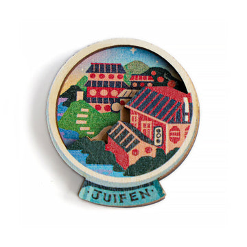 猴子設計 Monkey Design 九份スノードーム 木製マグネット｜印刻磁鐵 九份水晶球