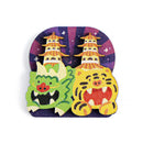 猴子設計 Monkey Design 高雄龍虎塔 木製マグネット｜印刻磁鐵 點亮龍虎塔