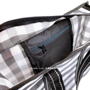 台湾製 チェック柄 モノトーン（ブラック・ホワイト） ファスナー・内ポケット付き 漁師網 ナイロンバッグ トートバッグ (茄芷袋)｜黑白格紋 茄芷袋 A4資料袋 拉鍊款