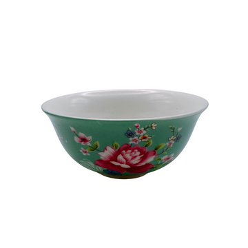 台湾花布（客家花布）柄 茶具 反口杯（ティーカップ） ブルー｜台灣花布（客家花布）中反口杯（60ml） 藍