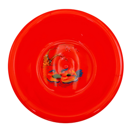 台湾製 レトロ 昔懐かしイラスト柄 鴛鴦（えんおう）湯おけ（レッド・グリーン・イエロー）｜台灣製 古早味印花浴盆 鴛鴦圖案（顏色：紅・綠・黃）